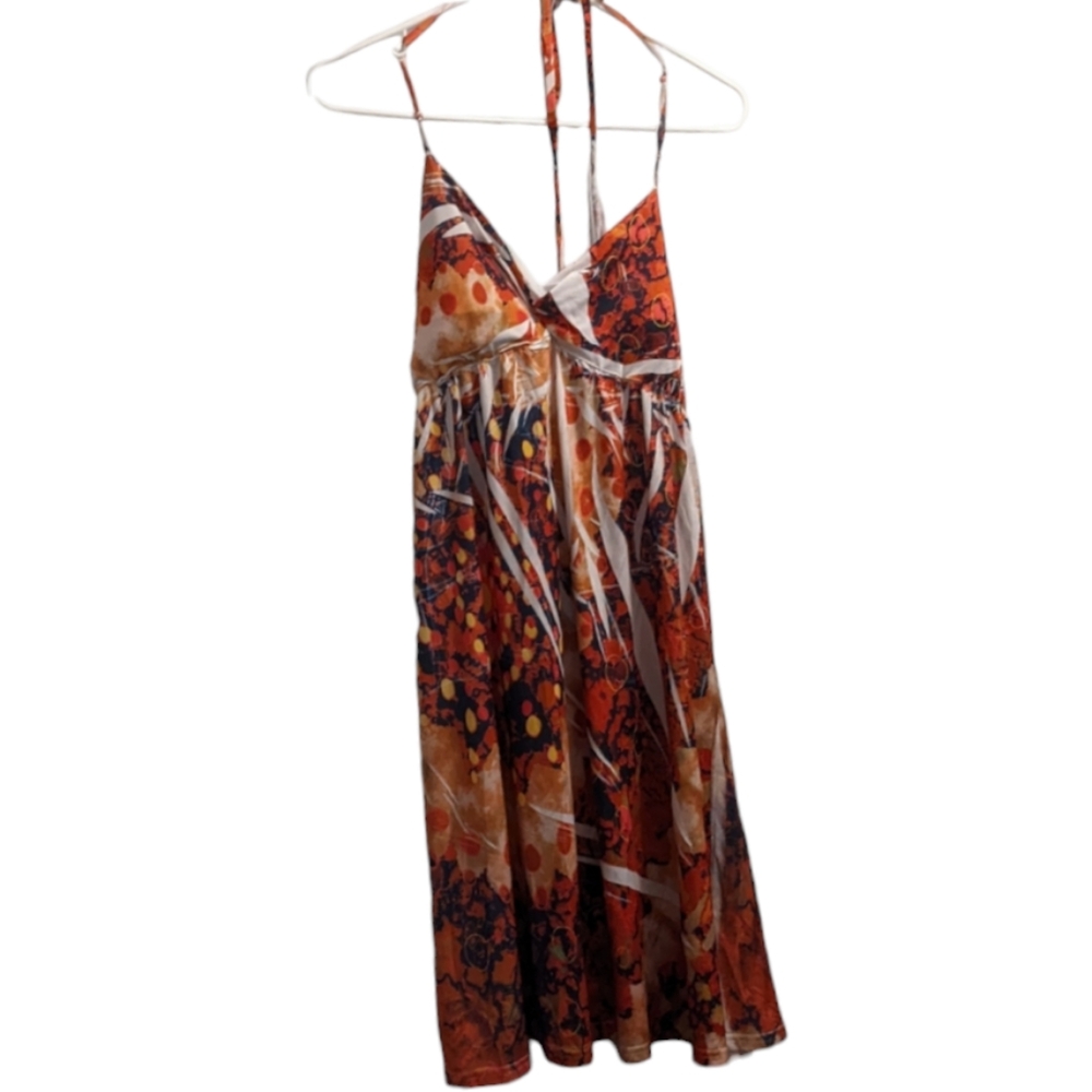 Chesley Abstract Halter Dress XL